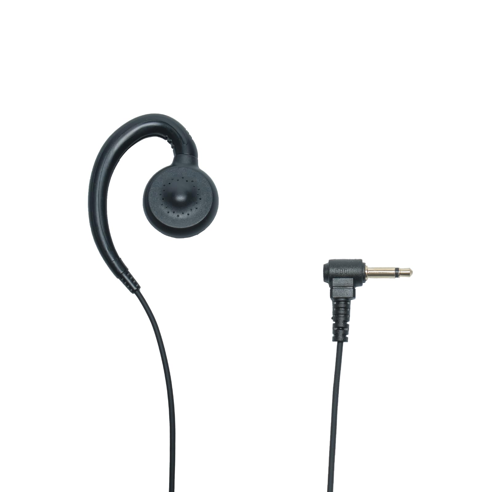 Auriculares de vigilancia suaves en forma de C de 3,5 mm para escuchar solo escucha, auriculares de vigilancia para micrófonos de altavoz de radio de 2 vías, paquete de 10