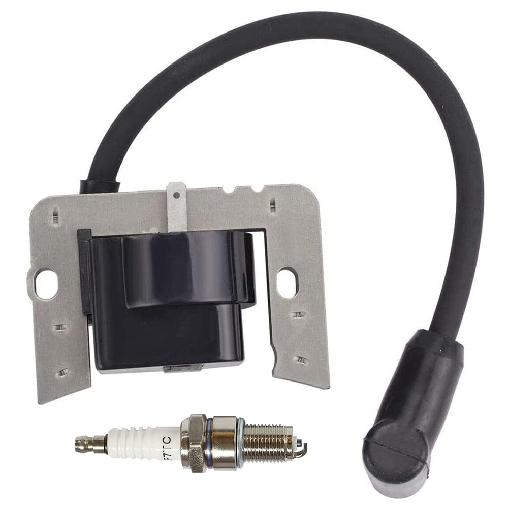 Bobina de Encendido 37137 36344A con bujía F7TC for cortacésped de Gasolina/Gas de Motor te-CU-m = se-h a través de OHV180, OV358EA a través de OV490EA Accesorios de Repuesto para cortacésped