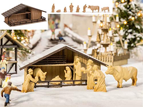 14394 Weihnachtsmarkt-Krippe mit Figuren