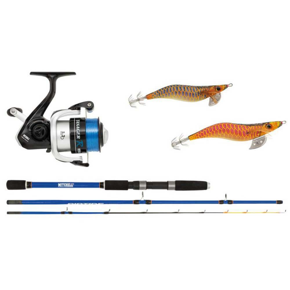 Mitchell Set Canne+Moulinet Spinning Riptide R Squid Combo 3000Fd - 180cm - Puiss.10-25g - 1525548, bleu/blanc