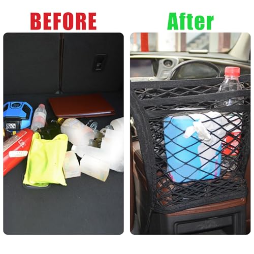 Trennnetz, einziehbar, für Auto, 3-lagiges Netz, Barriere für Hunde, Katzen, Tiere, Kinder