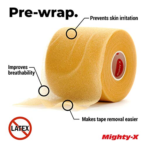 Premium White Athletic Tape - 3Pk Zinc Oxide Tape + Pre-Wrap - Easy Tear Sports Athletic Tape #TOP7