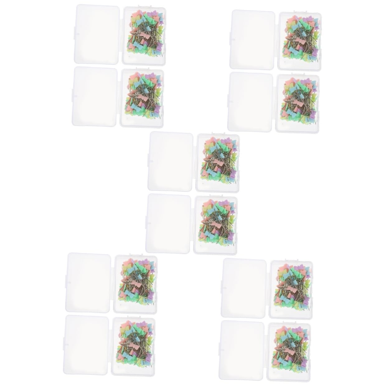 HOMSFOU Alfileres Recta con para Costura Y Manualidades DIY Resistentes Al Coloridos para Patchwork Y Decoración 200 Piezas*5