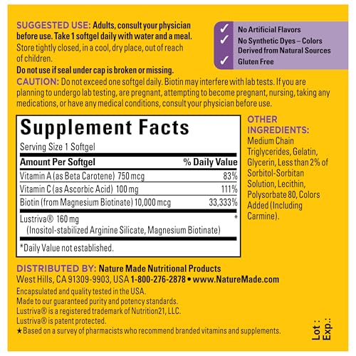 Nature Made Hair Growth Softgels, 30 Softgels - image 8