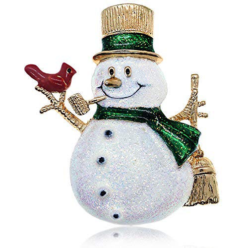 CHARM ONLINE Fashion Cute Large Christmas Snowman Brooch Pin Enamel Lapel Pin Cartoon Brooch Pin Badges Brooch Pins for Clothing Bags Hat Accessory DIY Crafts