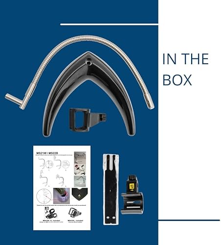 Miniatura 6 de Dunwell Tech, Inc MS22B Soporte de escritorio con brazo flexible (negro), ~ 16 pulgadas de altura, diseñado para Dino-Lite AM2111, AM3111, AF3113,