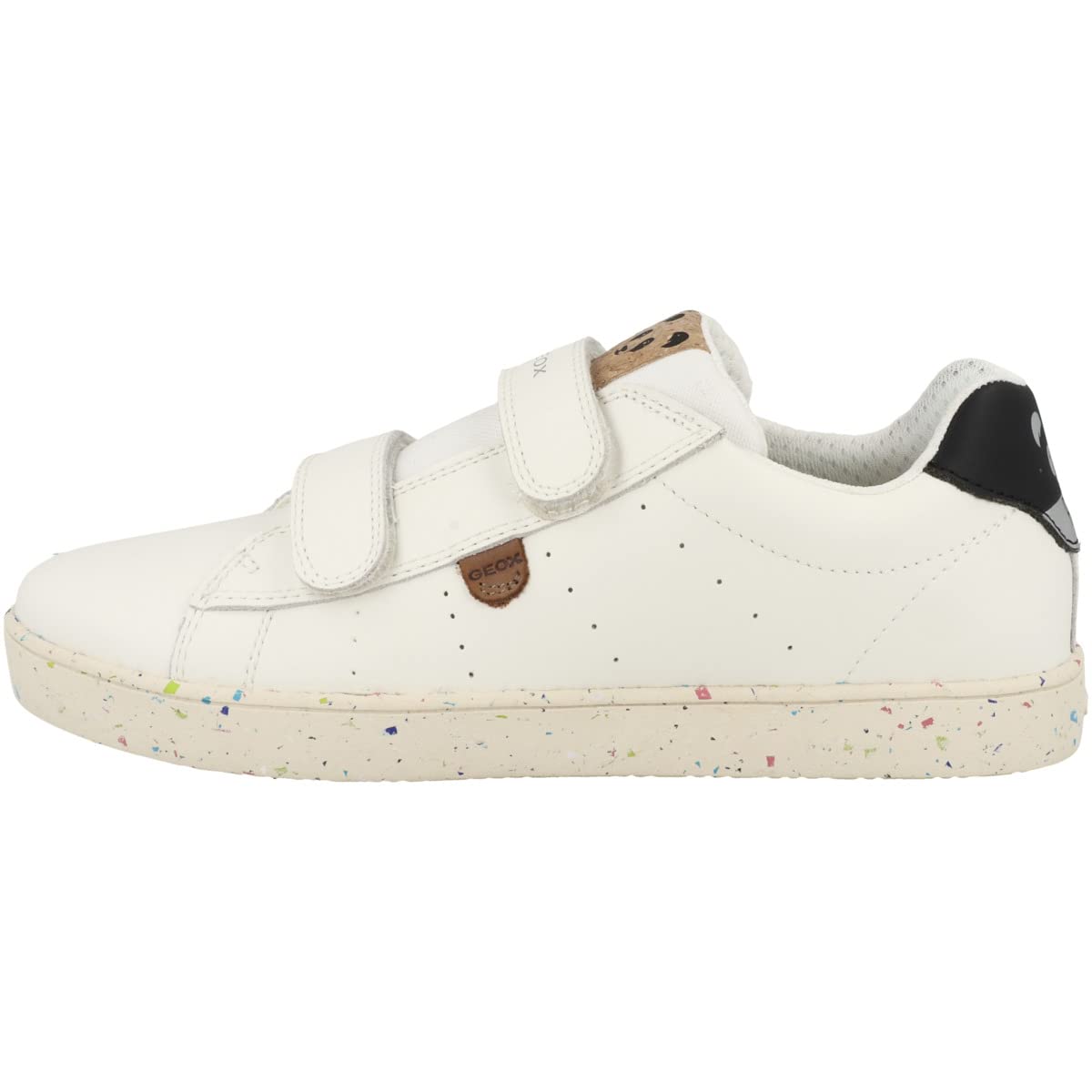 Geox Girls' J Kathe Girl Trainers, White, 1 UK