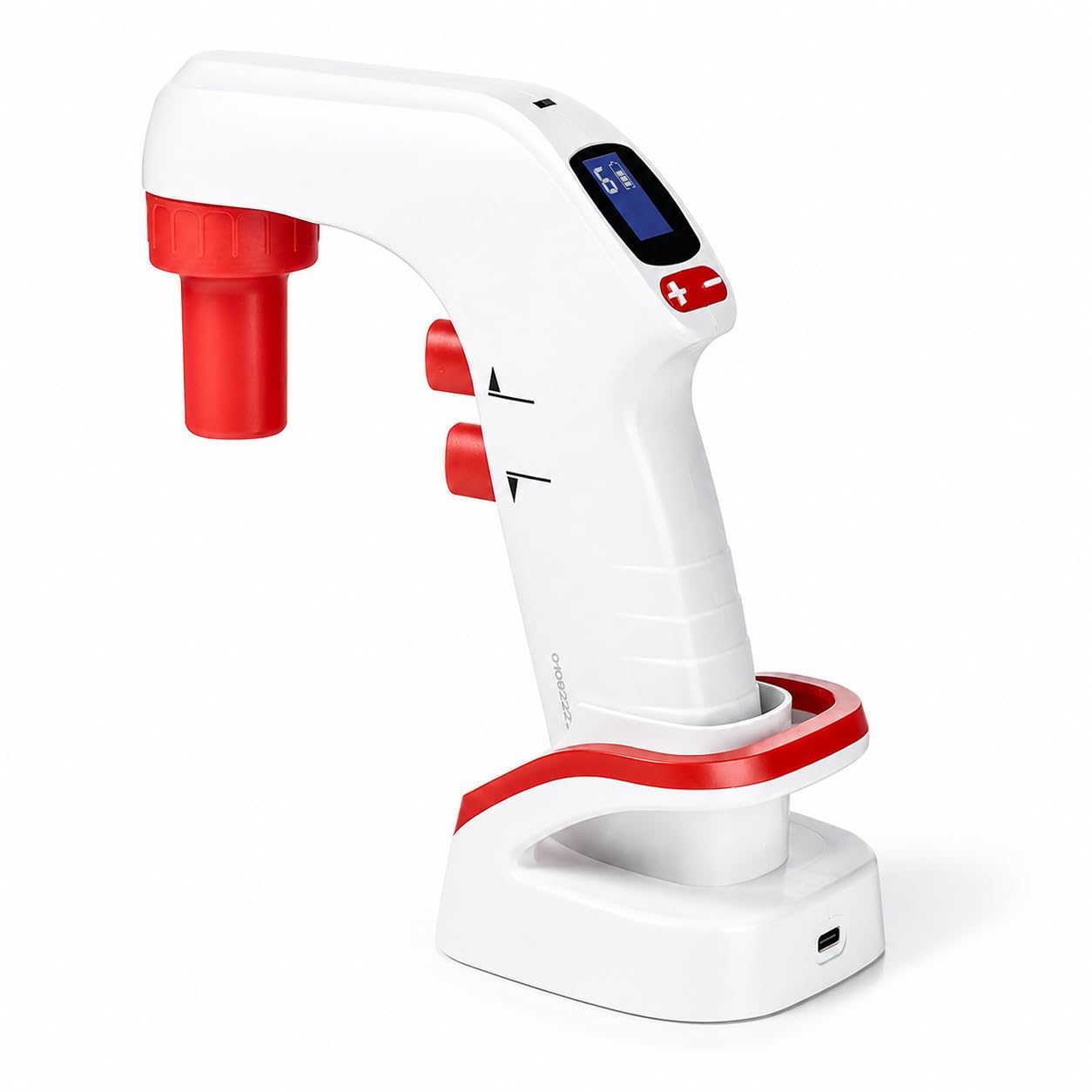 Controlador de pipeta eléctrico con soporte, bomba de pipeta electrónica de 0,1 a 100 ml con pantalla digital, llenado automático de pipetas motorizado, 6 ajustes de velocidad para laboratorios de
