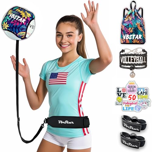Volleyball Training Equipment Aid - Practice Your Serving, Setting & Spiking with Ease, Great Solo Serve & Spike Trainer for Beginners & Pro, Perfect Volleyball Gift - Main Image