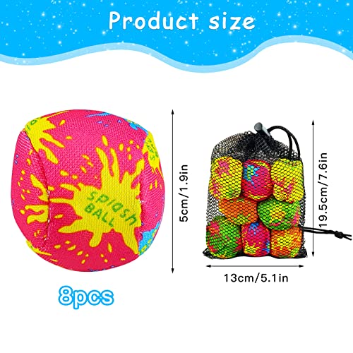 Wasserball,8 Stück Wasserbomben Wiederverwendbare,Wasserbomben Set Splash Bälle,Wasserbomben Bälle,Bälle ein Spiel für Wasserspaß,Splash Ball Wasser Ballon,Wiederverwendbare Wasser Ball