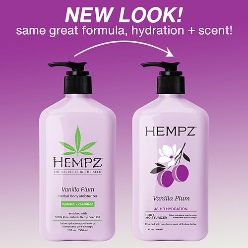Image of Hempz Limited Edition Vanilla Plum Hydrating Body & Hand Lotion 17 oz