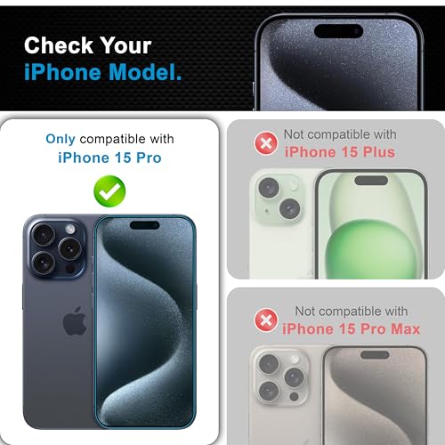 Image of CEDO Magic Box Tempered Glass for iPhone 15 Pro | Dust & Bublle Free Installation Screen Protector with auto Alignment Tool | HD Clear Quality Tempered Glass with Easy Installation Kit (Black)