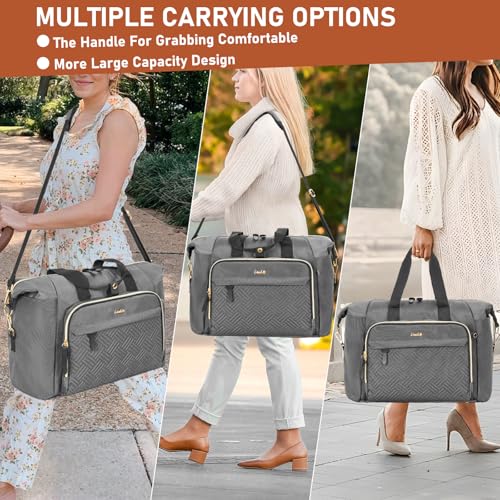 Image of 7pcs Diaper Bag Tote, Large Mommy Bag Travel Diaper bags, Baby Diaper Tote for Mom Hospital Baby, Dark Grey