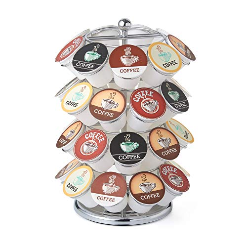 Nifty Solutions 36 Pack Storage Coffee Pod Carousel, Capacity, Chrome