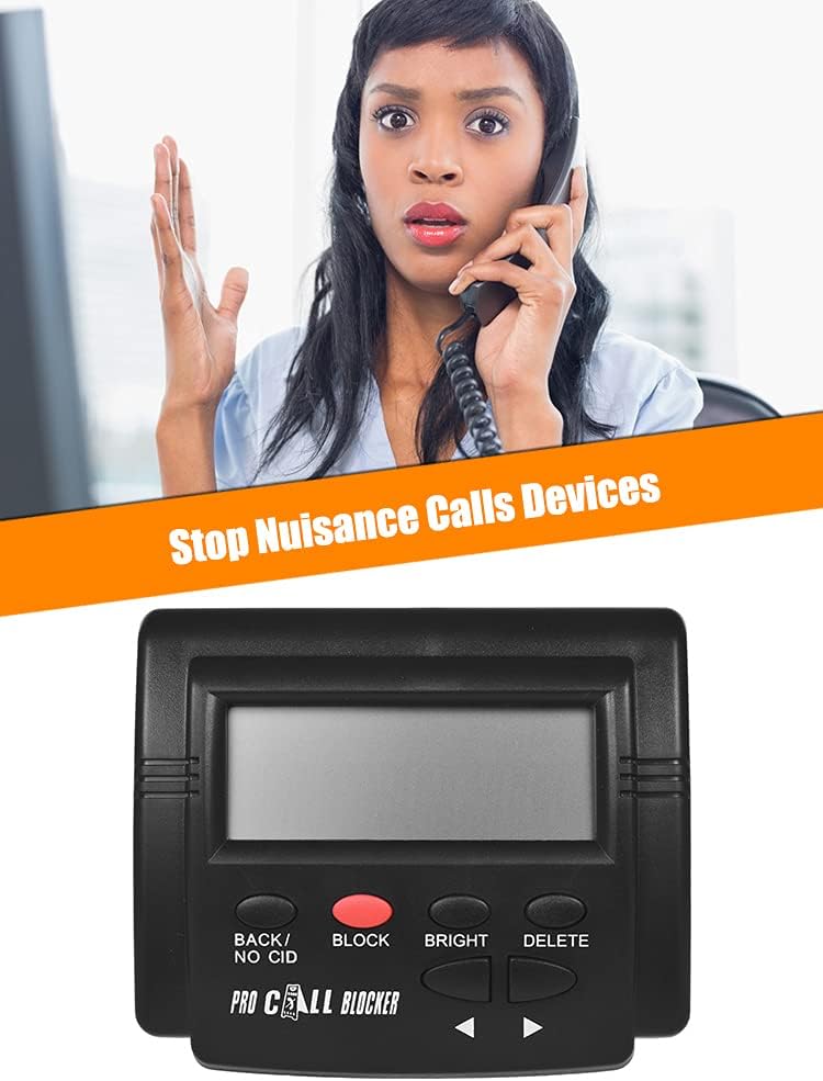 AutoAssem Caller ID Box Call Blocker Stop Nuisance Calls Devices Call ID LCD Screen Display 1500 Numbers Capacity Stoping All Cold Calls Black : Electronics