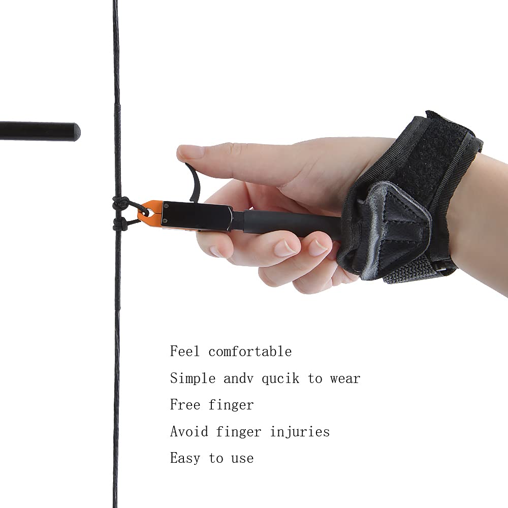 Aide Professionnelle au Tir à l'Arc, Déclencheur de Poignet Sensible avec Déclencheur Réglable pour Utilisation Main Droite et Gauche, 1PCS
