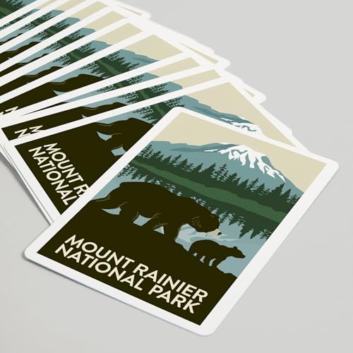 Lantern Press Baraja de Póker 52 Cartas Parque Nacional Mount Rainier miniatura 5