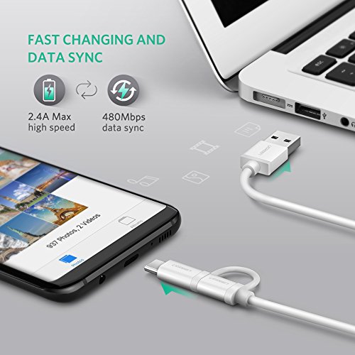 UGREEN Cavo 2 in 1 da USB-C USB Tipo C e Micro USB...
