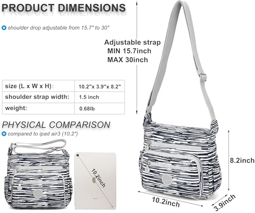 Image of Pealwel Women Shoulder Handbag Roomy Multiple Pockets Bag Ladies Crossbody Purse Tote Top Handle Satchel