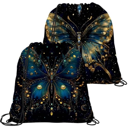 Sac à dos avec cordon papillon bleu pour vos randonnées et sorties