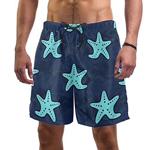 Short de bain pour homme avec doublure en maille XL bleu multicolore