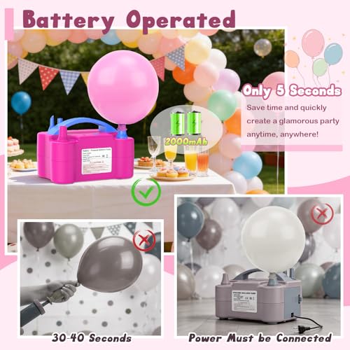 Image of chamvis Balloon Pump Electric, Balloon Air Pump Inflate Pump for Balloons: Blower Machine for Fast and Easy Filling Balloons