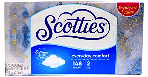 (4 Pack) Scotties 2-Ply Facial Tissues 148 Sheets Per Box