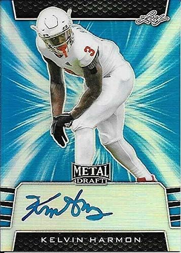 2019 Leaf In a popularity Metal Ranking TOP7 Draft Prismatic Blue Kelvin #18 Harmon Autograph