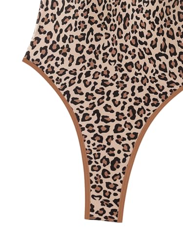 Image of Foxiny Sexy Backless Cheeky High Cut Leg Thong V Neck One Piece Swimsuit
