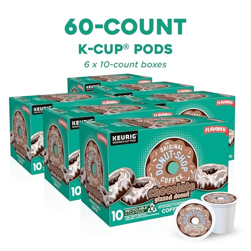 The Original Donut Shop Coffee Chocolate Glazed Donut Keurig Single-Serve K-Cup Pods, Medium Roast Coffee, 60 Count (6 Packs of 10) - image 2