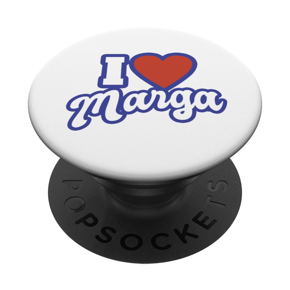I Love Marga PopSockets Swappable PopGrip, Black