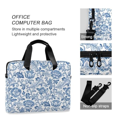 Bolso para Laptop Vintage Azul Rosado William Morris 15.6" miniatura 6