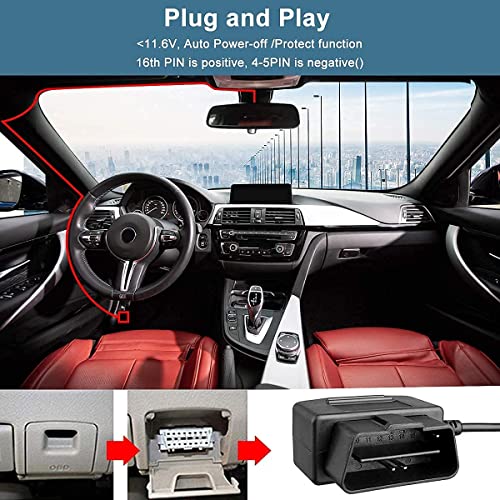 Obd Power Cable + Dash Cam Front Rear #TOP7