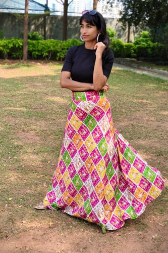 Image of Women's Printed Maxi Wraparound Skirt