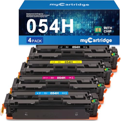 MYCARTRIDGE 054H Toner Kompatibel für Canon 054 054H Toner für Canon i-SENSYS MF641CW MF643CDW MF645CX LBP621cw LBP622cdw LBP623cdw Toner CRG-054H CRG-054 (4-Pack Schwarz Cyan Gelb Magenta)