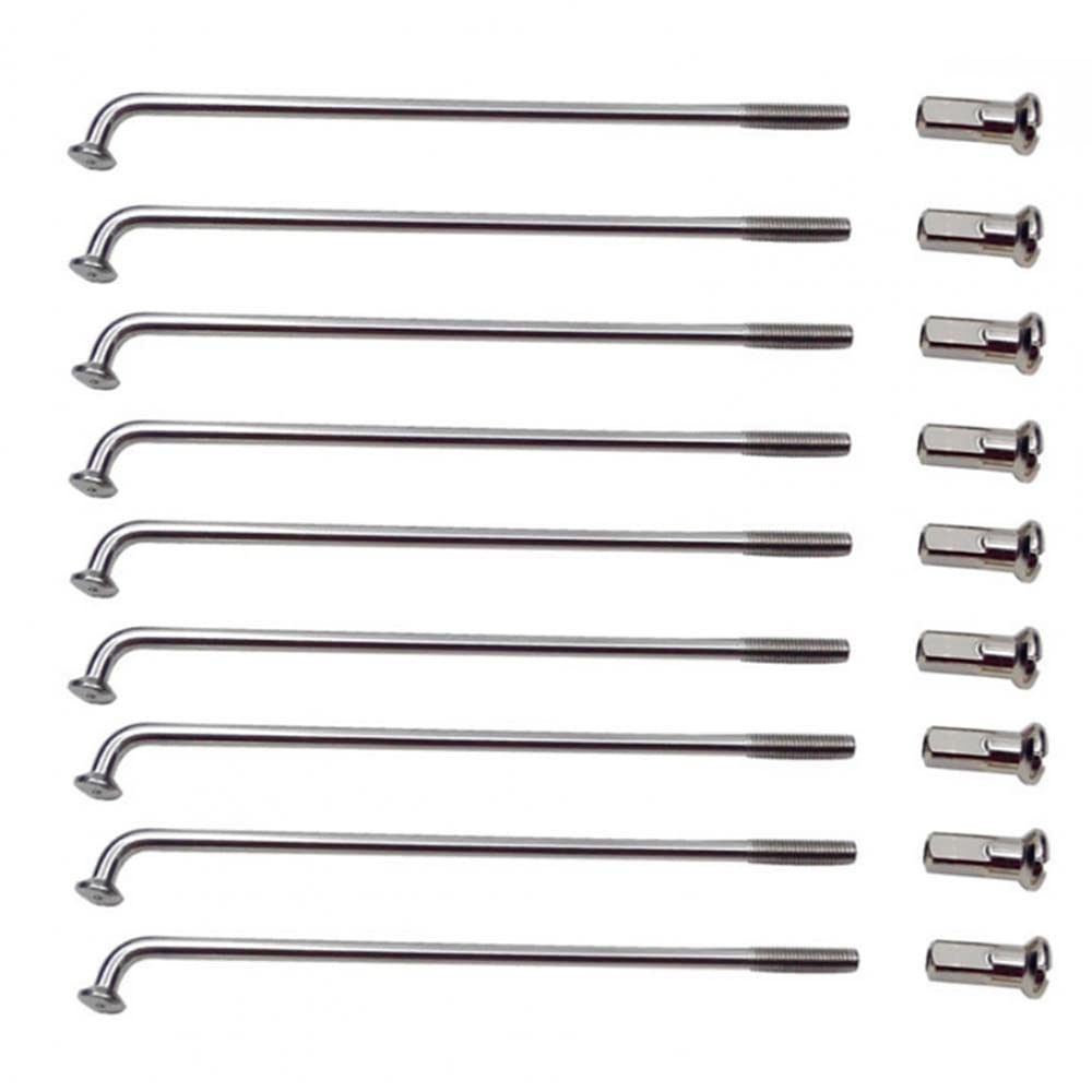 Szprychy rowerowe, Szprychy do rowerów elektrycznych 10G, srebrne, ze stali węglowej, średnica 3,0 mm, motocykli, z 12 szprychami 45-220(215mm)