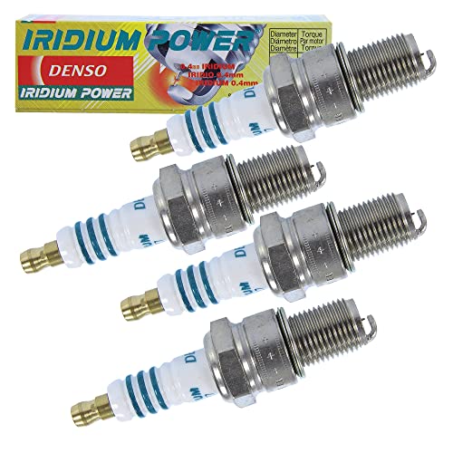 DENSO 4x Bougie d'allumage Iridium Power IW27 IW27 Compatible avec: ALPINE 1600, APRILIA MOTORCYCLES AF-1, ET, MX, RED ROSE, RS, RX, SR, TUAREG, CAGIVA...