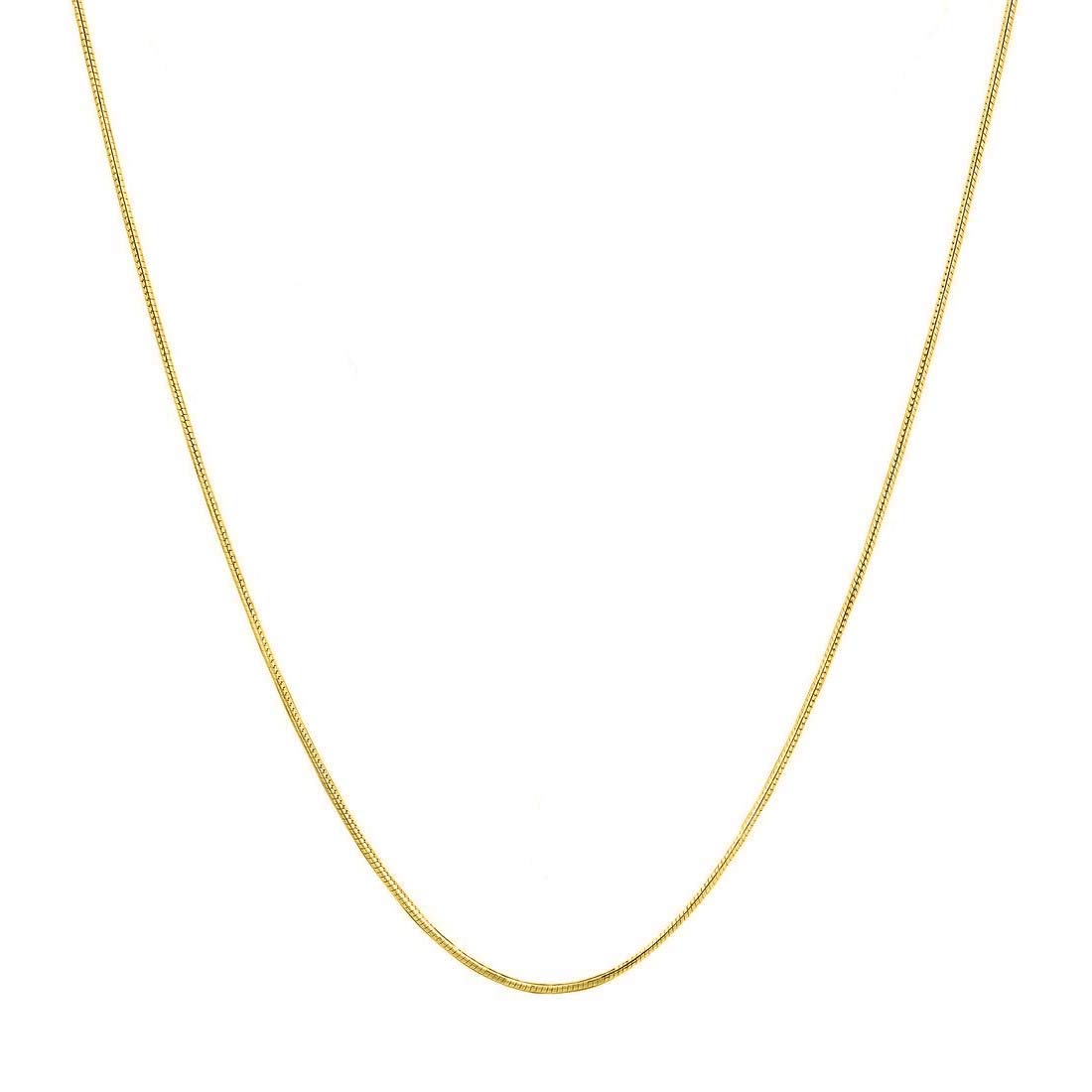 Verona Jewelers 925 Sterling Silver necklace 1MM- 2.5MM Italian Solid Round Snake Chain Necklace-Sterling Silver Gold Chain for Pendants, Magic Flexible Snake Chain, Gold Over Sterling Silver Necklace