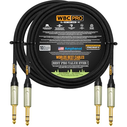 2 cables TRS balanceados Star-Quad de 15 pies miniatura 1
