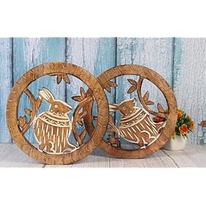 Set of 2 Rabbit Wooden Trivets for Hot Pots and Pans Tea Pot Holders Hot Pads Modern Farmhouse Kitchen Counter Décor | 8 Inch Diameter Set of 2 Rabbit Wooden Trivets for Hot Pots and Pans Tea Pot Holders Hot Pads Modern Farmhouse Kitchen Counter Decor 8 Inch Diameter