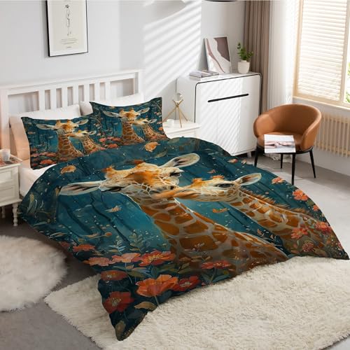 Housse de couette 240x260 fleurs en microfibre douce avec fermeture éclair - 3