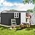 DWVO 12x8ft Metal Outdoor Storage Shed with Window, Lockable Tool Storage Sheds, Oversized Steel Garden Sheds with Sloped Roof for Backyard, Patio, Garage, Lawn, Dark Gray