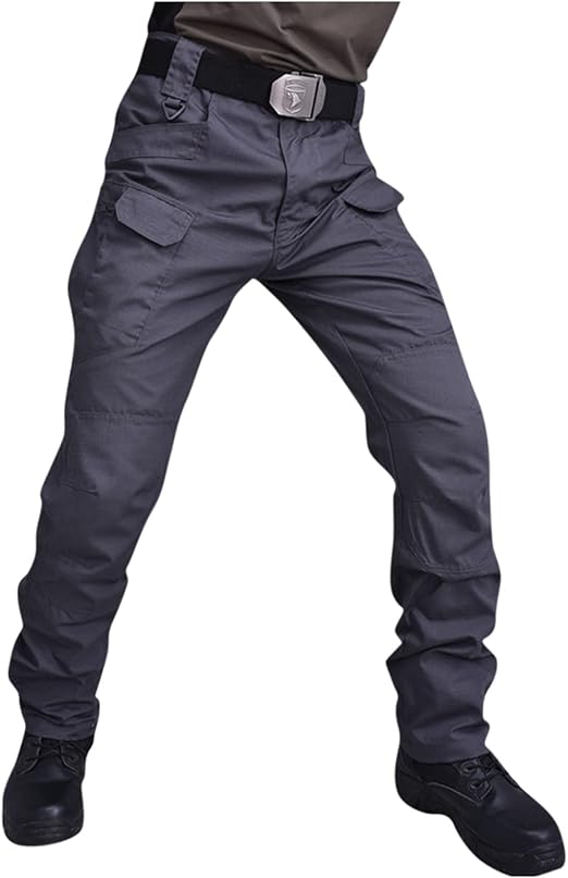 OIOLOYJM Military Cargo Pants for Men Hiking Relaxed Fit Work Waterproof Stretch Tactical Lightweight Outdoor Travel Pant