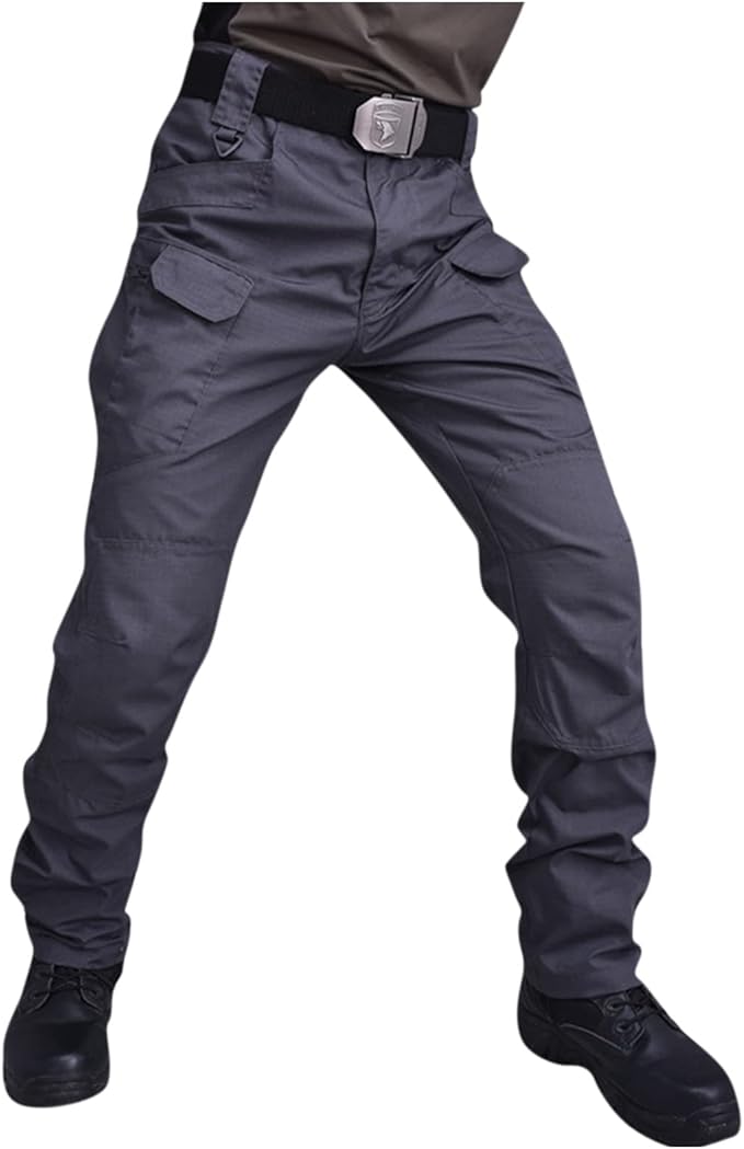 OIOLOYJM Military Cargo Pants for Men Hiking Relaxed Fit Work Waterproof Stretch Tactical Lightweight Outdoor Travel Pant