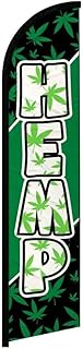 OnPoint Wares Hemp Windless Swooper Flag | 11.5ft x 2.5ft Outdoor Advertising Feather Banner | Durable Weatherproof Polyester Business Flag (Hardware Not Included)