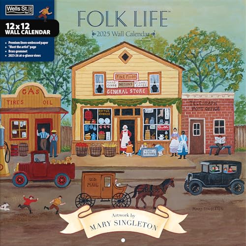 Wells Street By Lang 25997001727 Wsbl Folk Life 2025 12X12 Wall Calendar cover