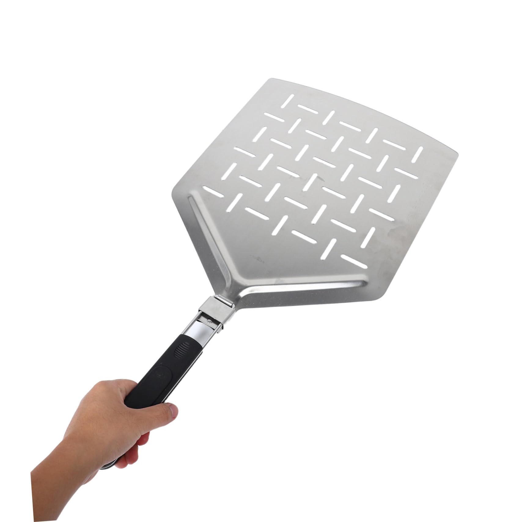 PRETYZOOM Paletta Per Pizza Fatta Spatola In Acciaio Perforata Accessori Manico Per - In Pietra Fori Rettangolari Per Torte Pane Pane Pollici Trasferimento