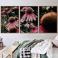 3 Piece Framed Canvas Wall Art Colorful Bouquet Canvas Prints Home Artwork Decoration for Living Room,Bedroom - 16
