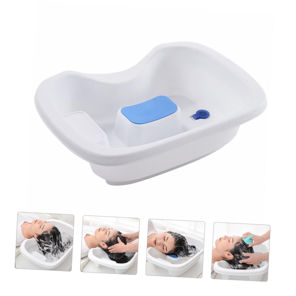 Haarwaschbecken aus Pp mit Ergonomischem Design und Hoher Tragfähigkeit bis 200kg Tragbares Waschbecken für Senioren und Schwangere zur Komfortablen Haarwäsche im Bett