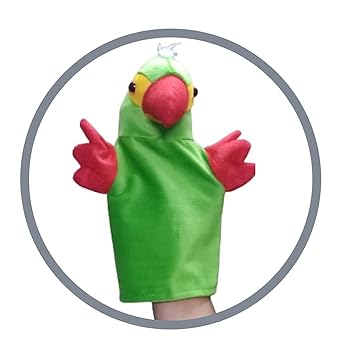 VARUSH Wild Animals & Birds Storytelling Hand Puppets/Hand Puppets for Kid's Learning Playing/Gift for Kids (Parrot)
